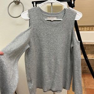 Grey cold shoulder sweater Medium